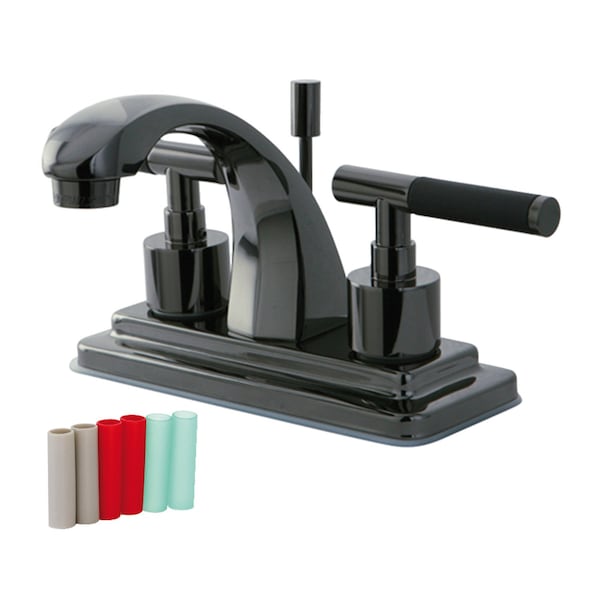 NS4640DKL 4" Centerset Bathroom Faucet, Black Stainless Steel